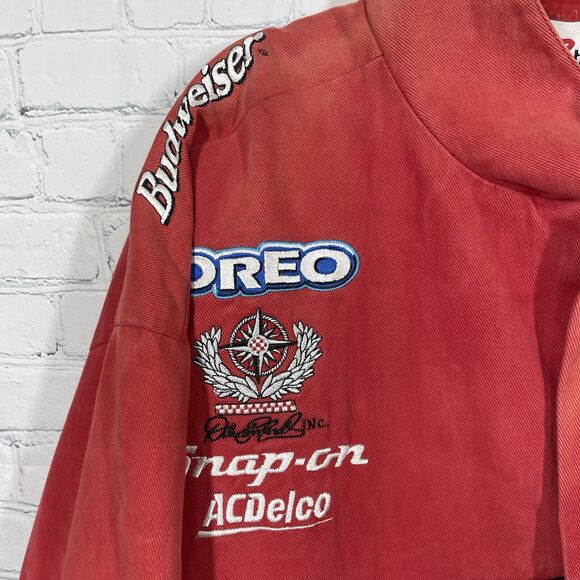 Vintage Chase Authentics Nascar Budweiser Dale Earnhardt Jr Bomber Jacket Men XL - Picture 4 of 16